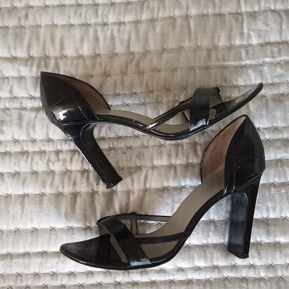 Hugo Boss High Heel Sandals Black Patent Leather 9 - Picture 4 of 12